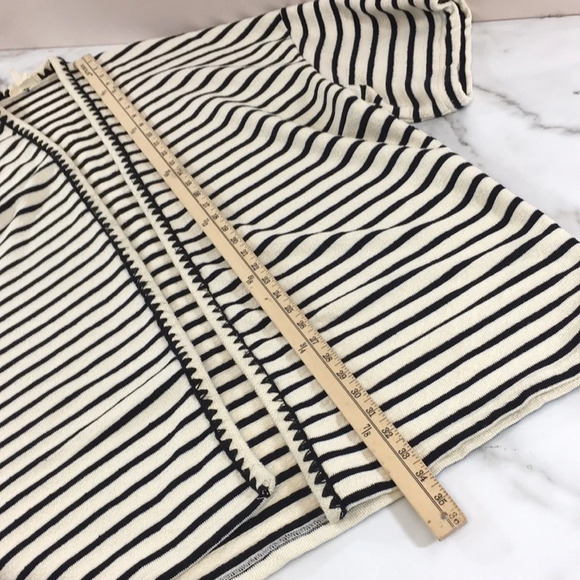 The Korner Cream Black Striped Knit Cardigan Womens‎ One Size Tunic Sweater - Picture 10 of 10